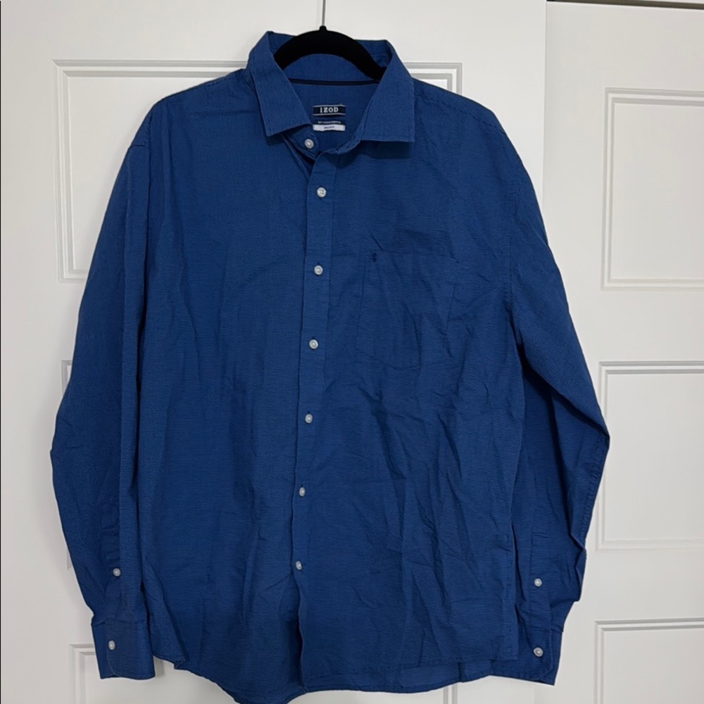 Men's Blue Button-Up Shirt